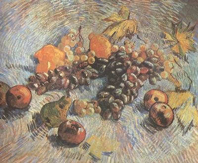 Vincent Van Gogh Still life with Grapes,Apples,Pear and Lemons (nn040